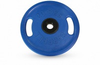 диск олимпийский d51мм евро-классик с ручками mb barbell mb-pltcs 20 кг синий