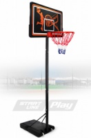 баскетбольная стойка startline play standart 003f (высота 150-305 см, р-р. щита 112х72х6,6 см, кольц