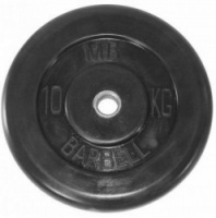 диск обрезиненный mb barbell 31 мм 10 кг. черный