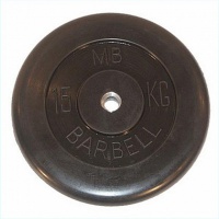 диск обрезиненный d31мм mb barbell mb-pltb31 15 кг черный