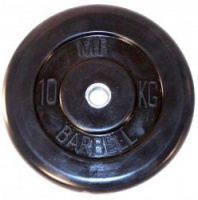 диск обрезиненный mb barbell 26 мм 10 кг. черный
